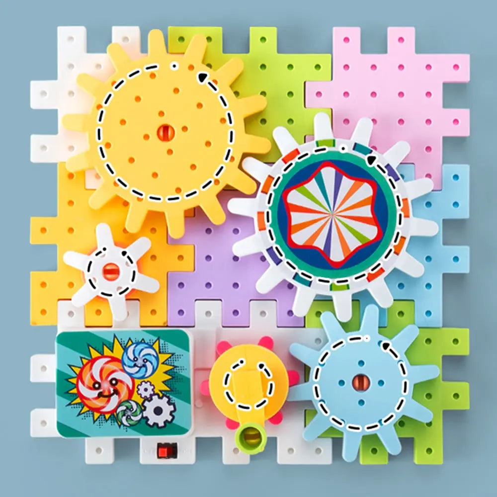Rynx | Kids Motorized Gear Building Blocks — Creative STEM Toy Set