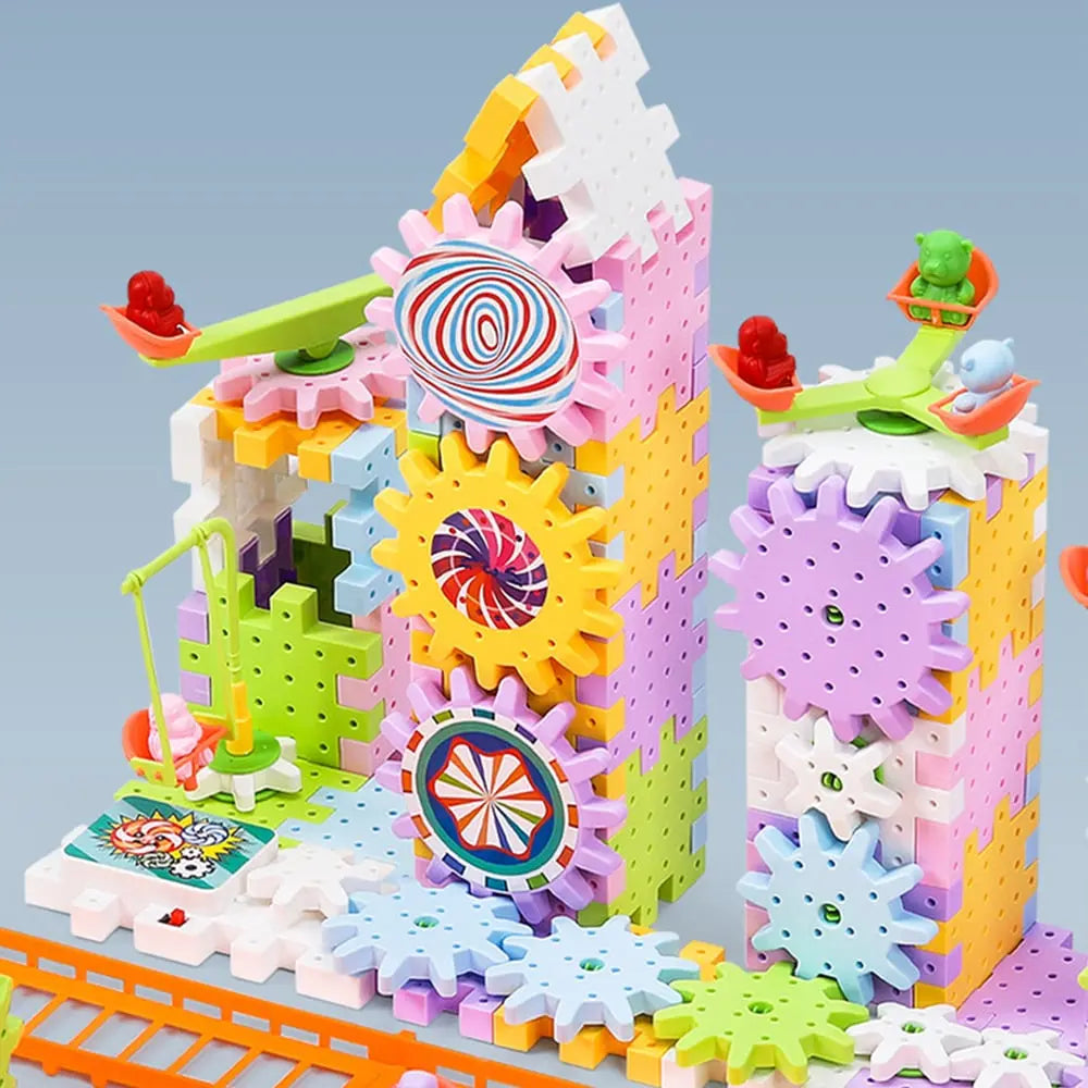 Rynx | Kids Motorized Gear Building Blocks — Creative STEM Toy Set
