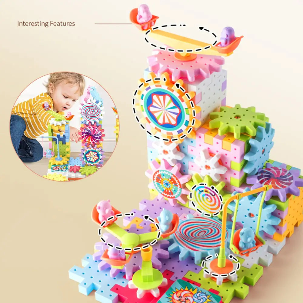 Rynx | Kids Motorized Gear Building Blocks — Creative STEM Toy Set