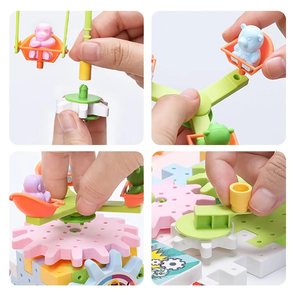 Rynx | Kids Motorized Gear Building Blocks — Creative STEM Toy Set