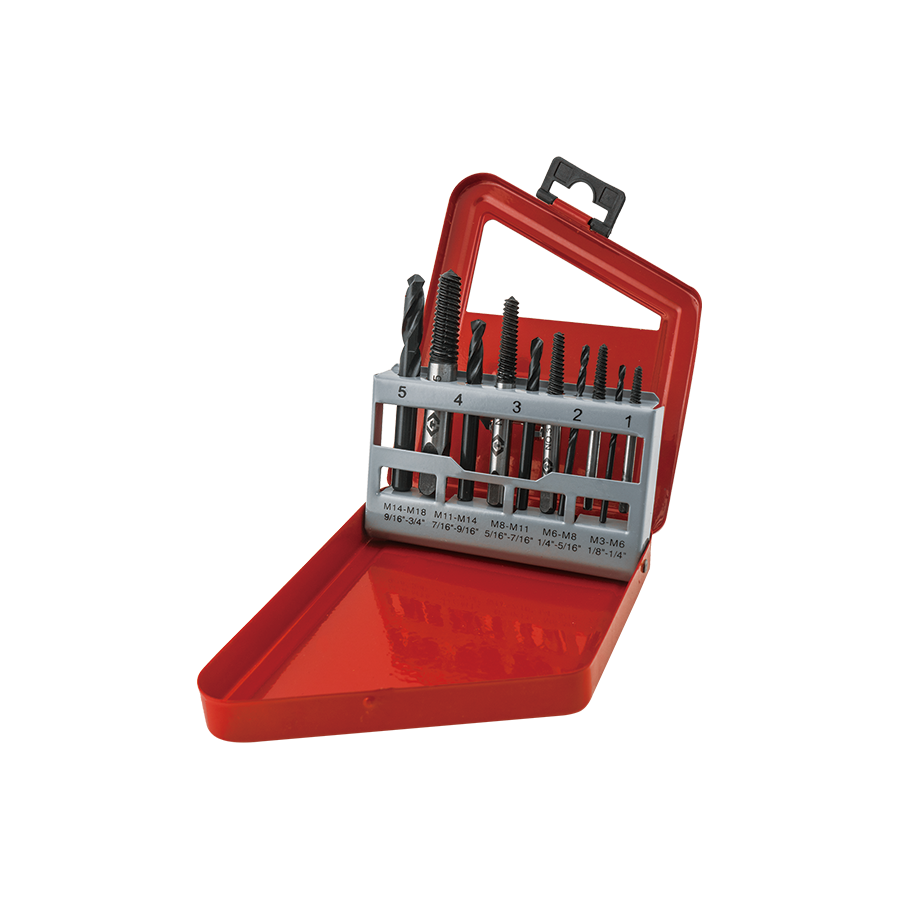 Rynx | King Tony 11310SQ Broken Screw Extractor and Drill Bits Set - 10 Pieces