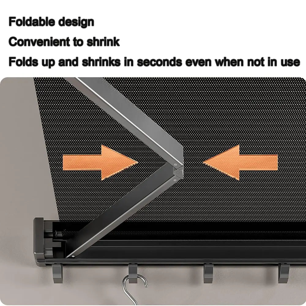 Rynx | Foldable wall shelf for laundry – space-saving with double drying area
