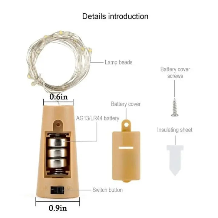 Rynx | LED bottle lights – Magical DIY cork lighting (5 pieces)