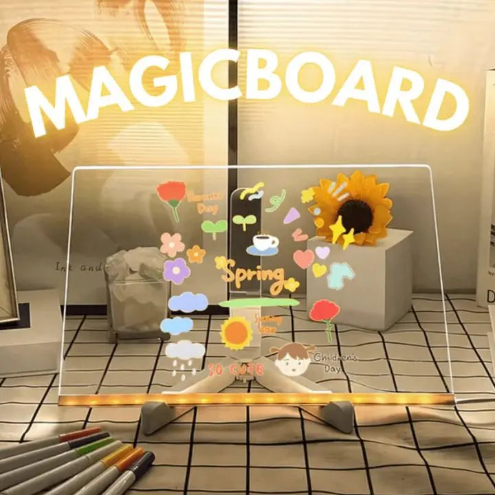 Rynx | LED Magic Table for Kids – Acrylic Writing Board with Light