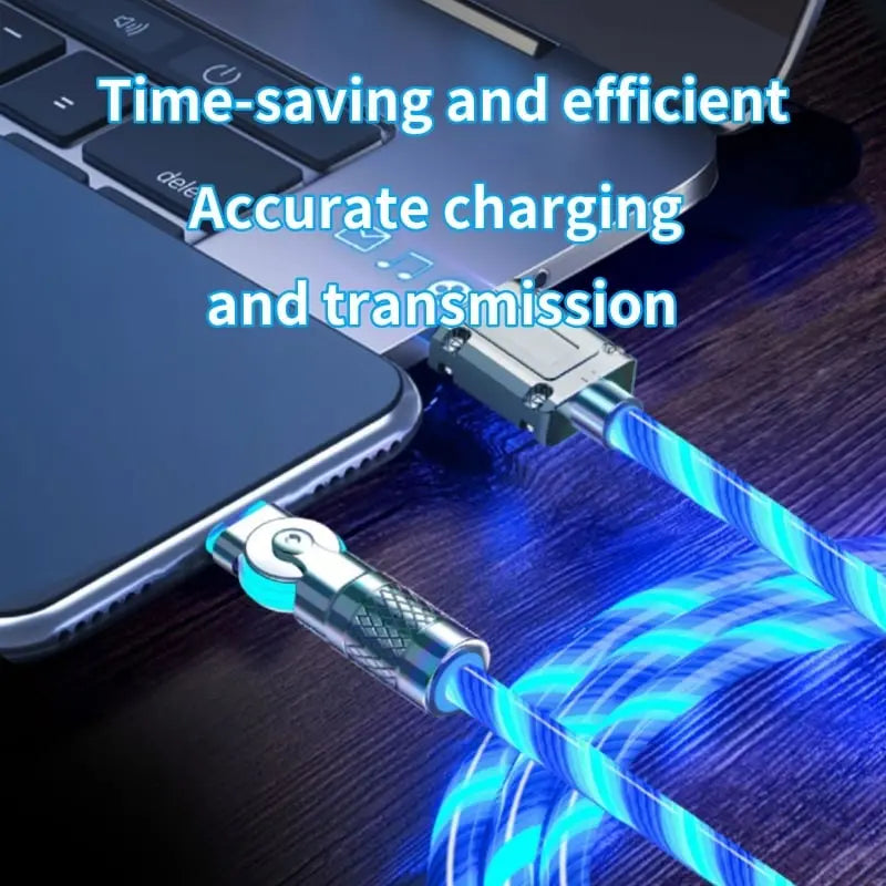 Rynx | Illuminated 540° Redatable data cable – High quality & fast charging