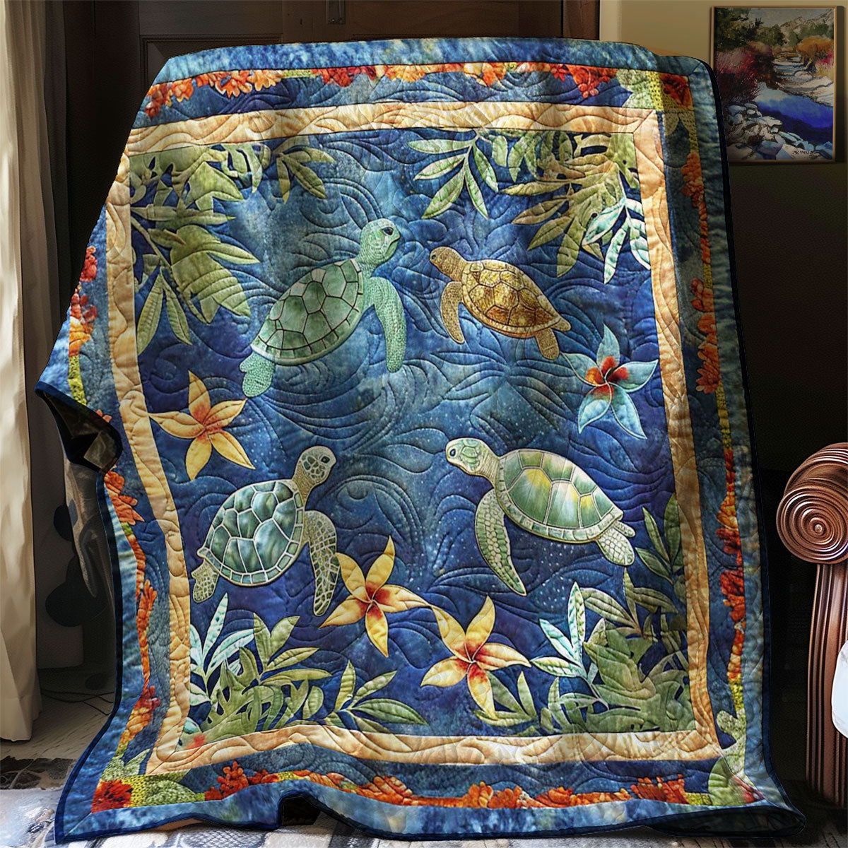 Rynx | Underwater Turtle Harbor Blanket