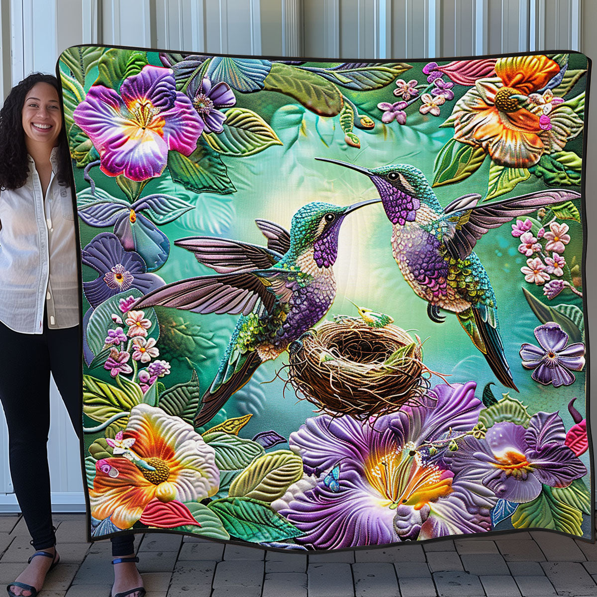 Rynx | Garden Hummingbird Comforter