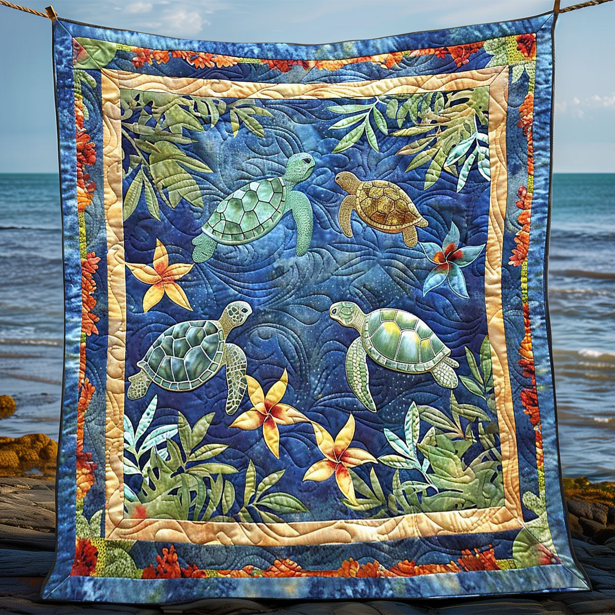 Rynx | Underwater Turtle Harbor Blanket