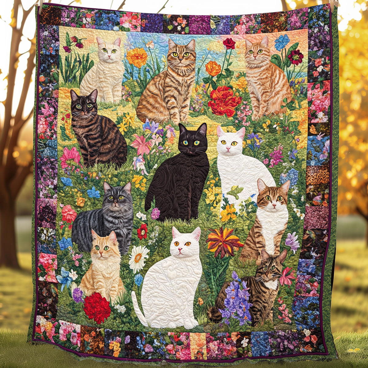 Rynx | Garden Cat Quilt