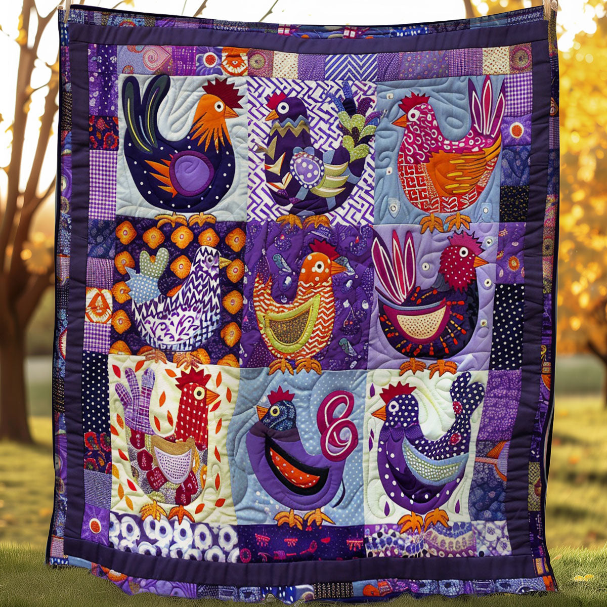 Rynx | Purple Chicken Quilt