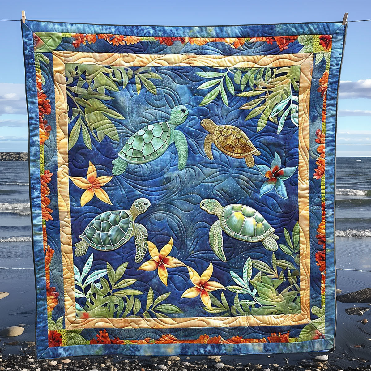 Rynx | Underwater Turtle Harbor Blanket