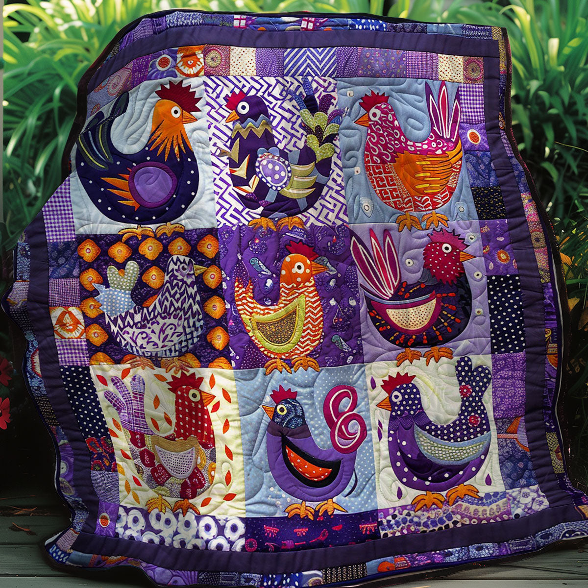 Rynx | Purple Chicken Quilt