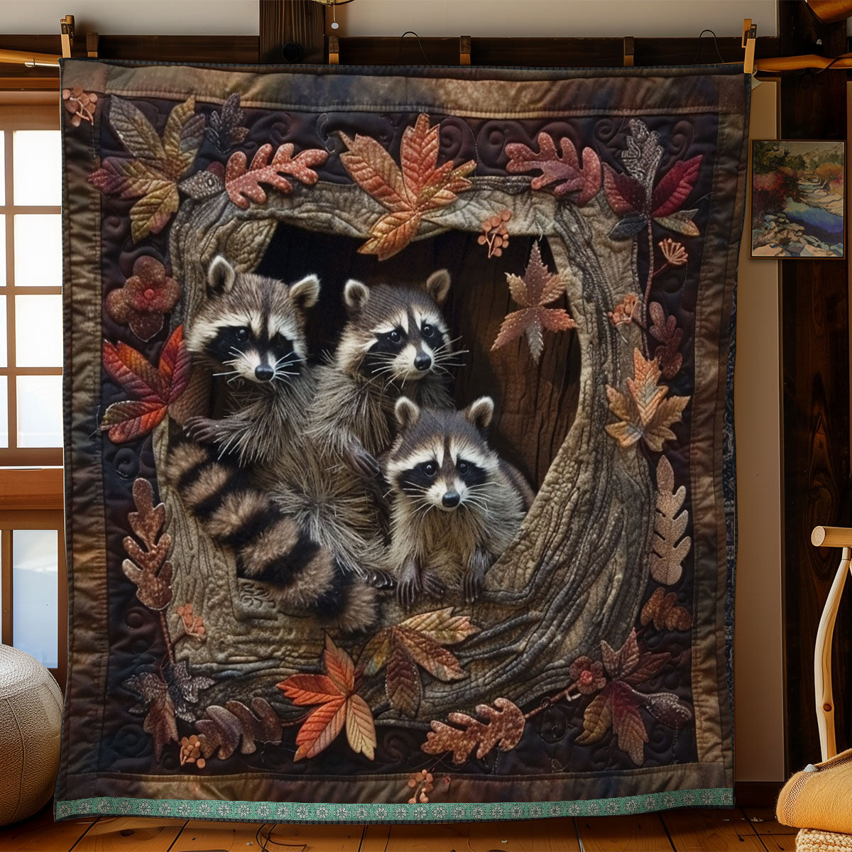 Rynx | Cozy Raccoon Den Quilt