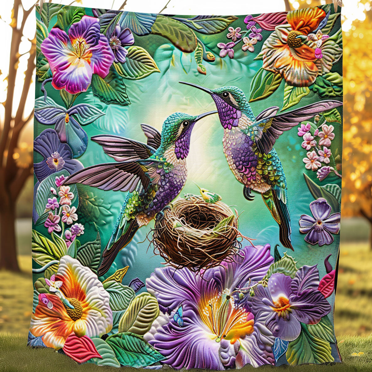 Rynx | Garden Hummingbird Comforter