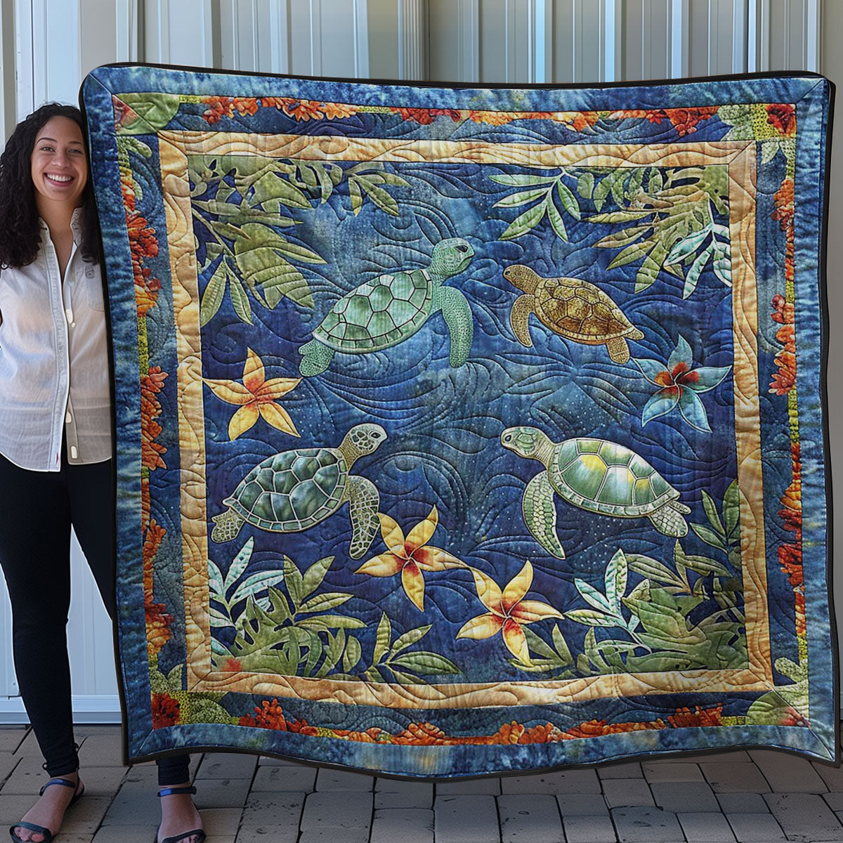 Rynx | Underwater Turtle Harbor Blanket