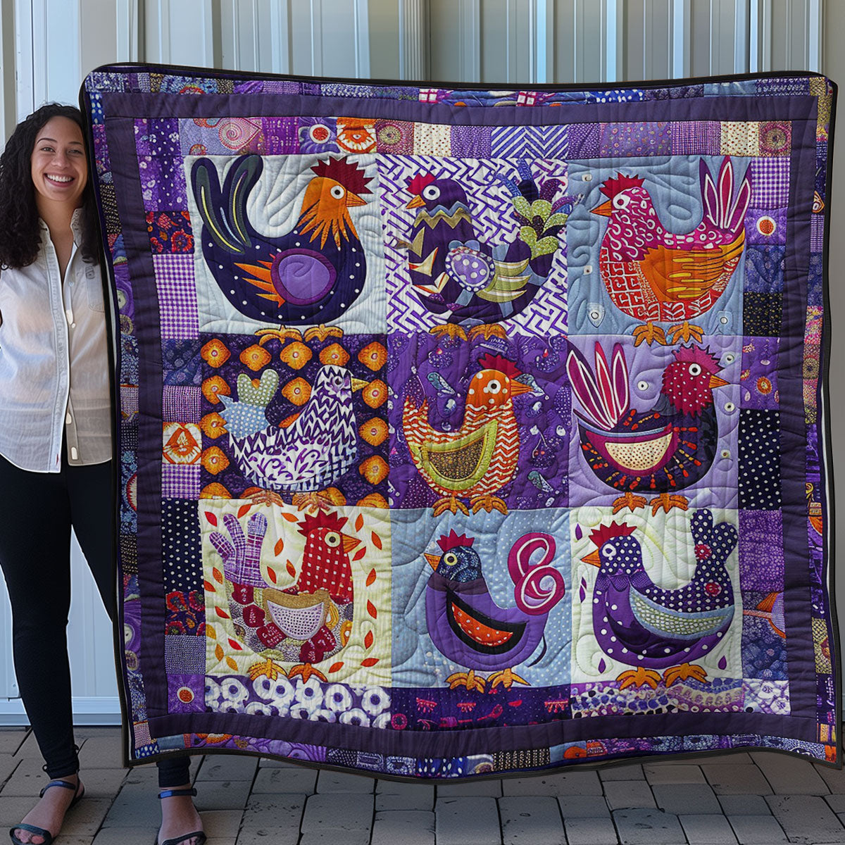 Rynx | Purple Chicken Quilt