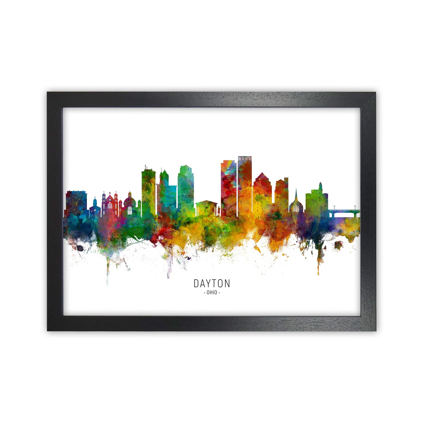 Rynx | Dayton Ohio Skyline Art Print by Michael Tompsett