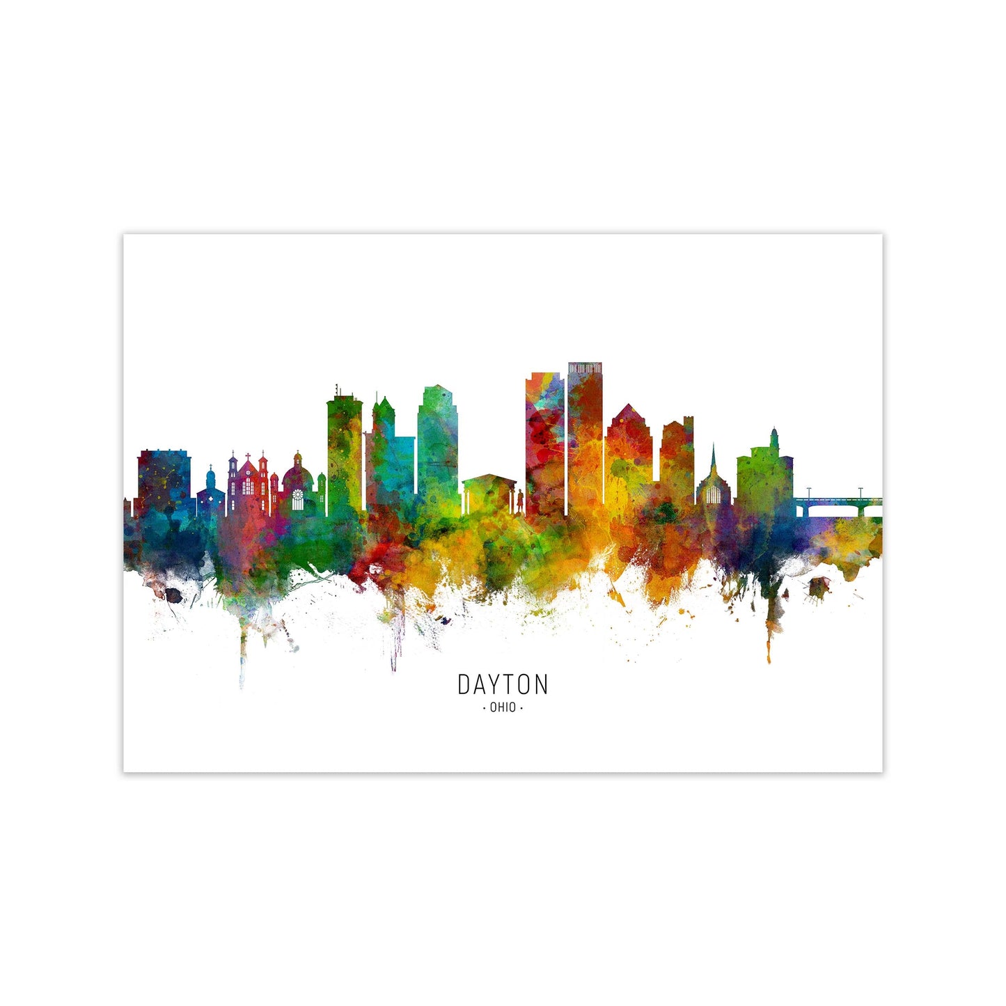 Rynx | Dayton Ohio Skyline Art Print by Michael Tompsett