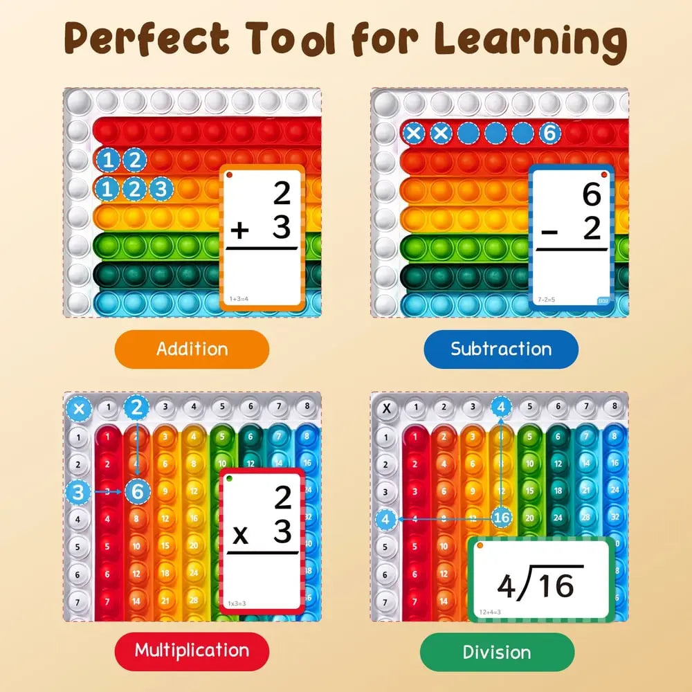 Rynx | Math-Fidget-Game – Interactive Learning Cards with Pop-It Function!