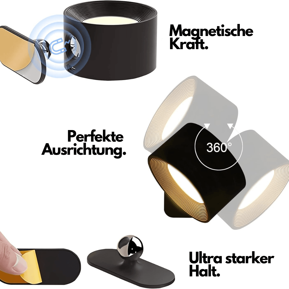 RYNX | 360° Wireless Rechargeable Wall Light