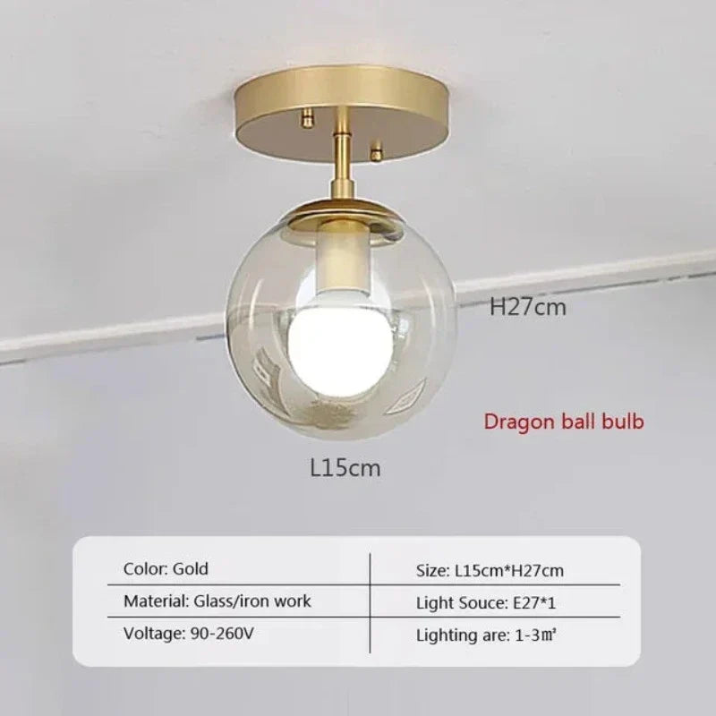 Rynx | LuminousSphere - Modern Glass Ball Ceiling Lamp