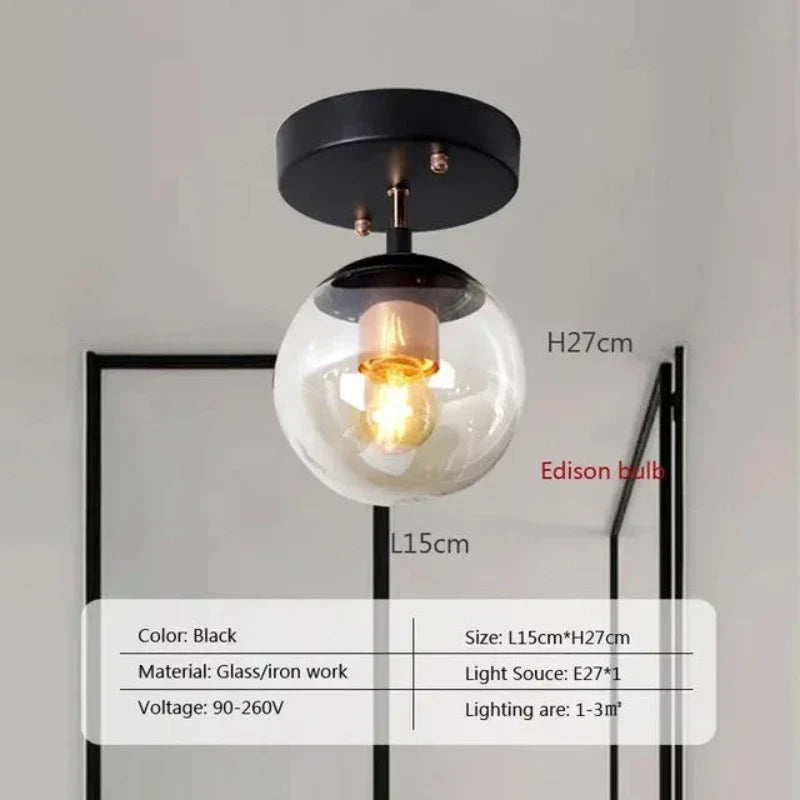 Rynx | LuminousSphere - Modern Glass Ball Ceiling Lamp