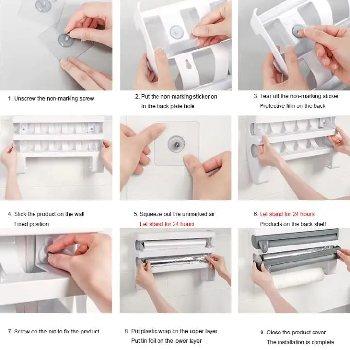 Rynx | Multifunctional Film Holder – Space-saving, drill-free, wall-mounted