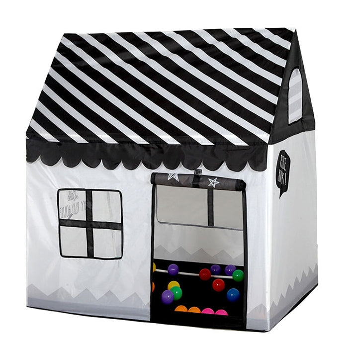 Rynx | Household Children Printing Play Tent Small Game House, with 50 Ocean Balls (Black White)