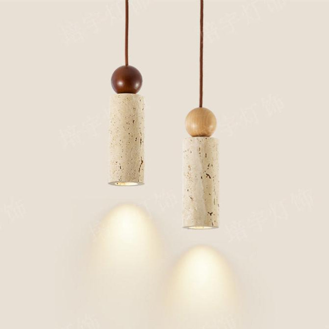 Rynx | Modern Travertine Ceiling Lamp in Japanese Style – Elegance and Calm