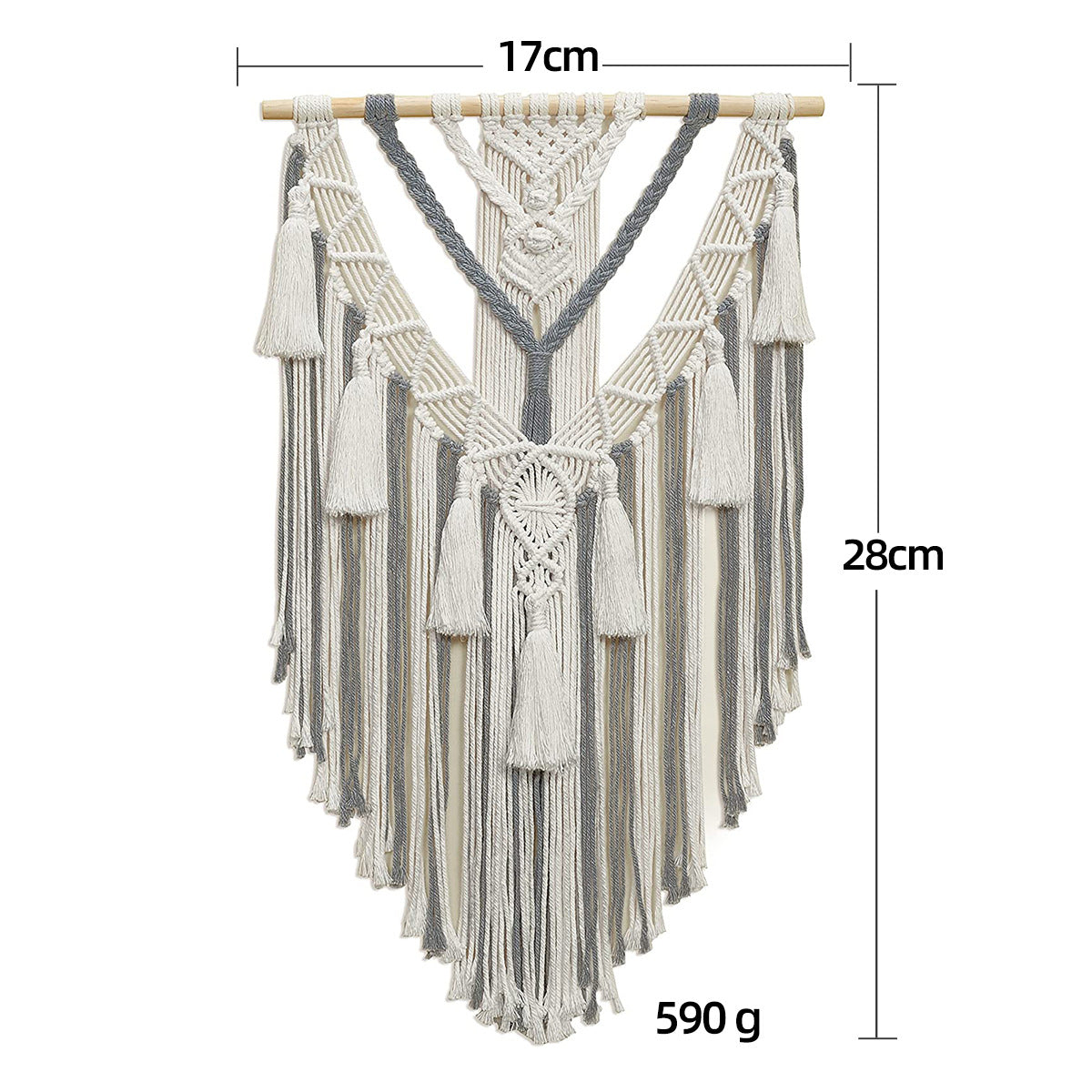 Rynx | Giant rope-woven wallpaper Bohemian tassel wall decor handwoven tassel wallpaper