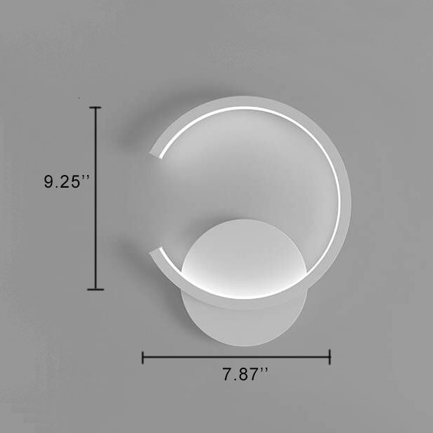 Rynx | Minimalist round LED wall lamp with arm, 1 light