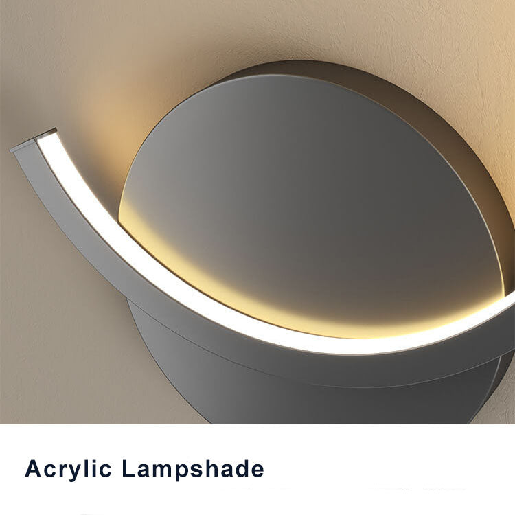 Rynx | Minimalist round LED wall lamp with arm, 1 light