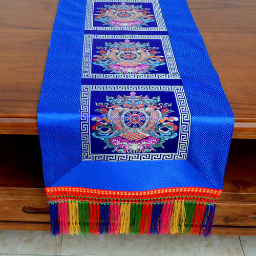 Rynx | Tibetan style folk cloth retro long table tea cloth Buddha hall decoration