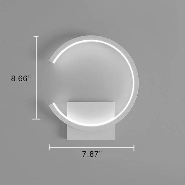Rynx | Minimalist round LED wall lamp with arm, 1 light