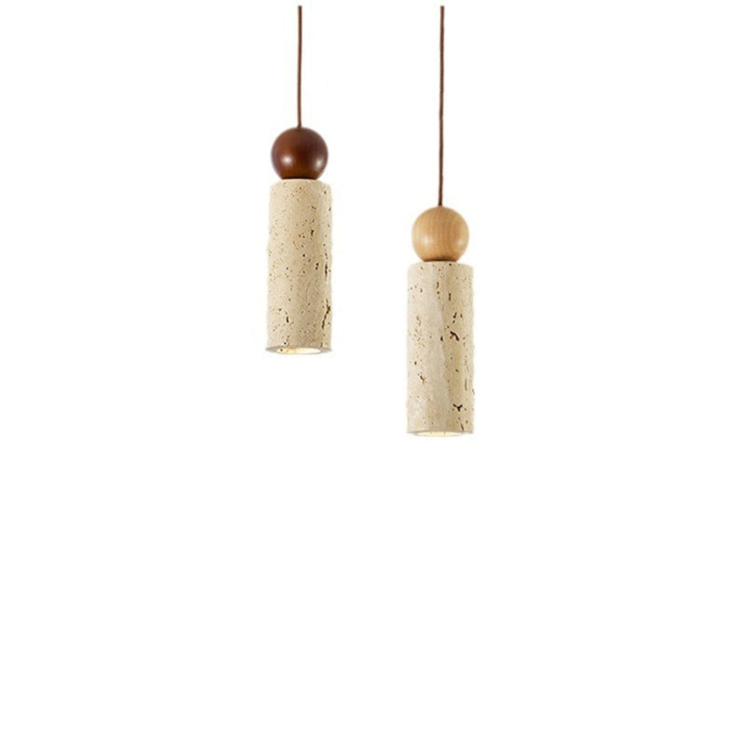 Rynx | Modern Travertine Ceiling Lamp in Japanese Style – Elegance and Calm