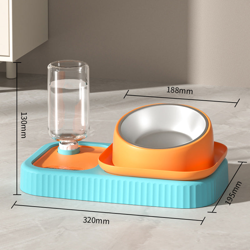 Rynx | Cat Bowls Water and Food Bowl Set, 2 in 1