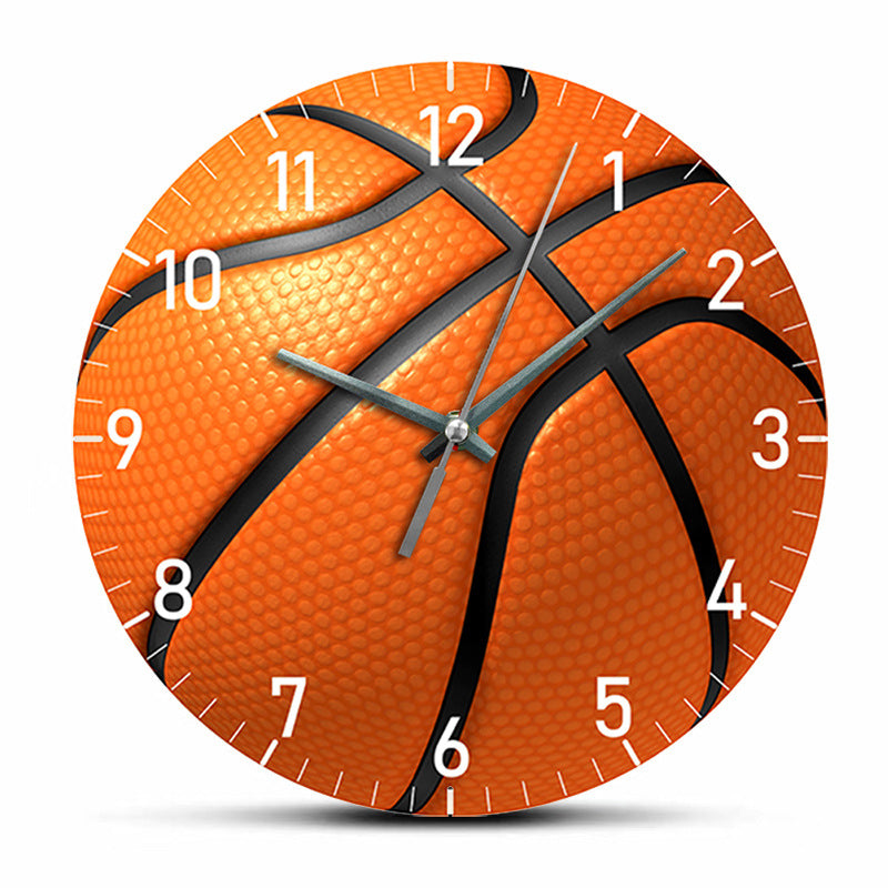 Rynx | HoopTime Silent Basketball Wall Clock | 12-Inch Design | Perfect Gift for Basketball Fans