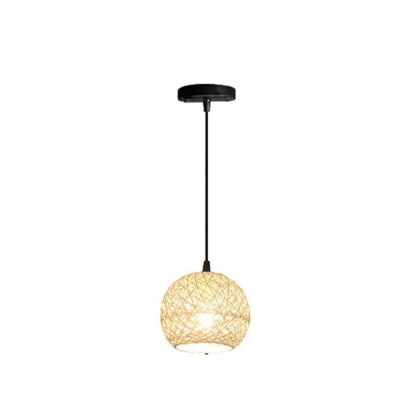 Rynx | GlobeRattan – Beige Woven Rattan Pendant Light | 1/3 Lights | Elegant Design
