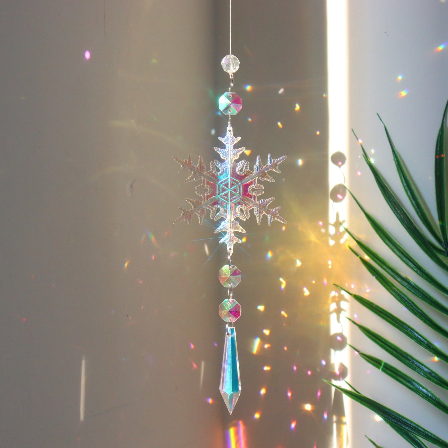 Rynx | Colorful snow crystal window catcher