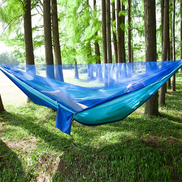 Rynx | Portable Outdoor Parachute Hammock with Mosquito Nets (Dark Blue + Baby Blue)