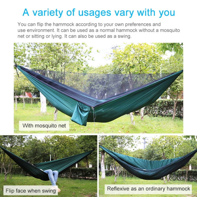 Rynx | Portable Outdoor Parachute Hammock with Mosquito Nets (Dark Blue + Baby Blue)