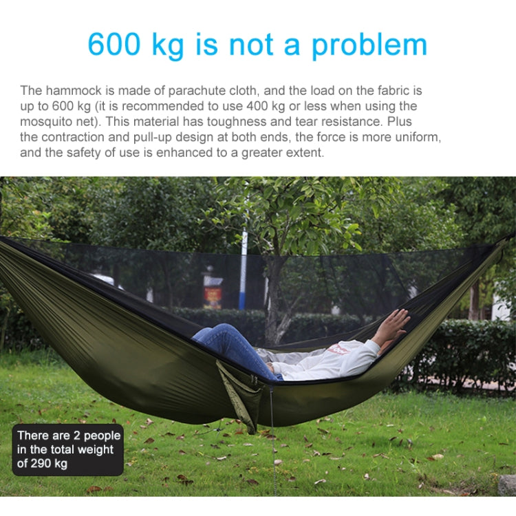 Rynx | Portable Outdoor Parachute Hammock with Mosquito Nets (Dark Blue + Baby Blue)