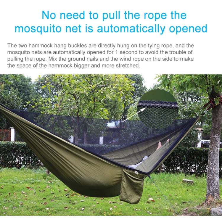 Rynx | Portable Outdoor Parachute Hammock with Mosquito Nets (Dark Blue + Baby Blue)