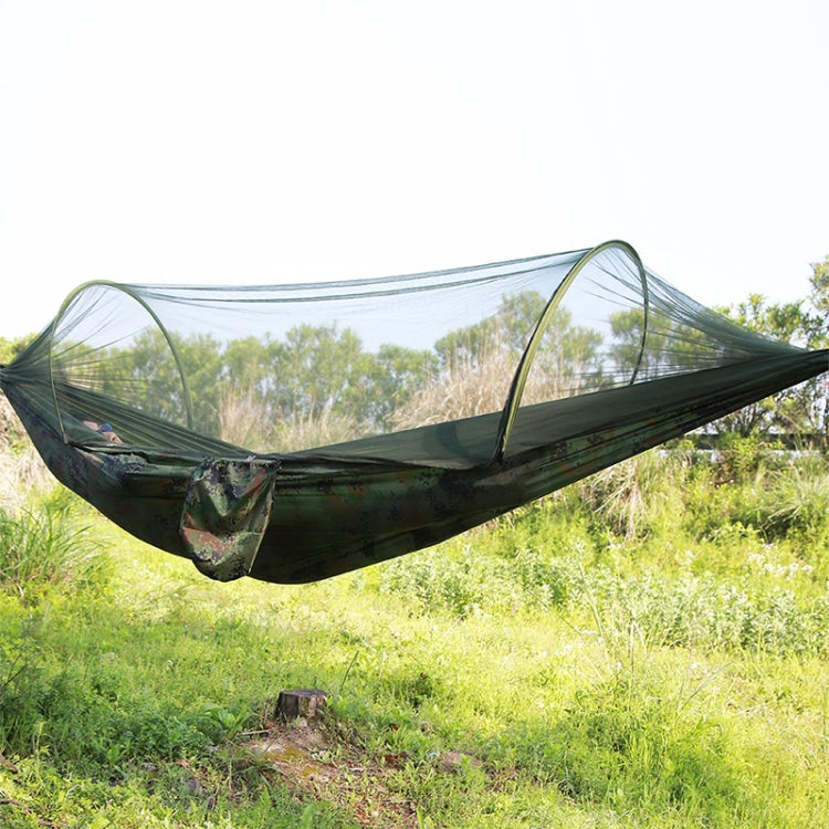 Rynx | Portable Outdoor Camping Full-automatic Nylon Parachute Hammock with Mosquito Nets, Size : 290 x 140cm (Camouflage)