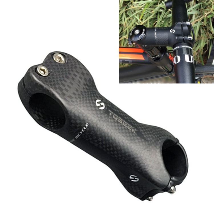 Rynx | TOSEEK All Carbon Fiber 3KUD Texture Road Mountain Bike Ultra-light Handlebar Stem Riser Faucet, Size: 17 Degree, 130mm (Matte)