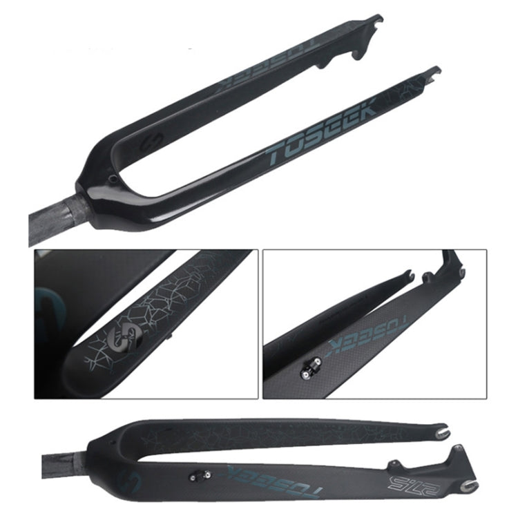 Rynx | TOSEEK Ultra Light 26 Inch 385mm Mountain Bike Full Carbon Front Fork Straight Tube Disc Brake(Black)