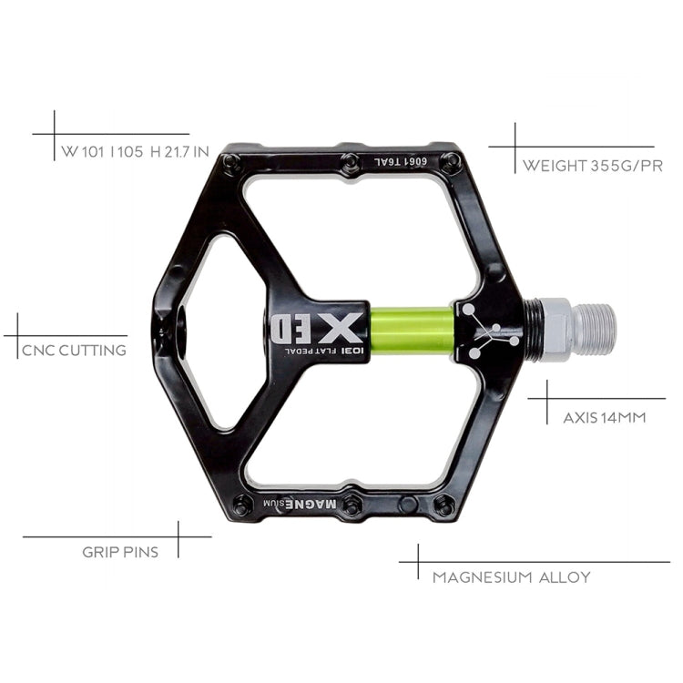 Rynx | SHANMASHI 1031 Magnesium Alloy Pedal Non-slip Comfortable Bicycle Folding Pedal(Orange)