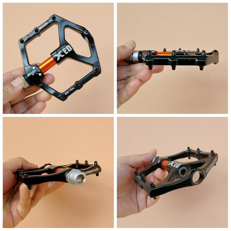 Rynx | SHANMASHI 1031 Magnesium Alloy Pedal Non-slip Comfortable Bicycle Folding Pedal(Orange)