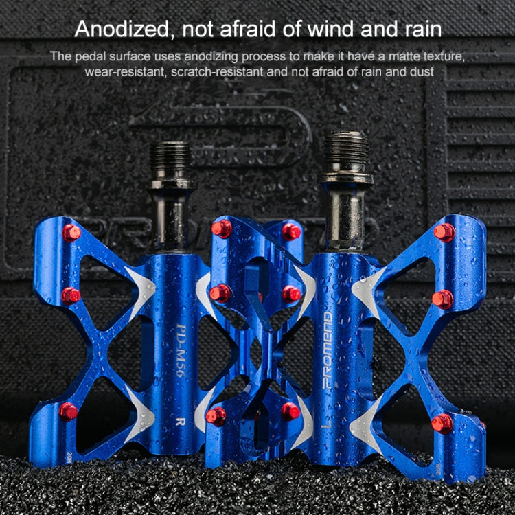Rynx | PROMEND PD-M56 1 Pair Mountain Bicycle Aluminum Alloy 3-Bearings Pedals (Black)