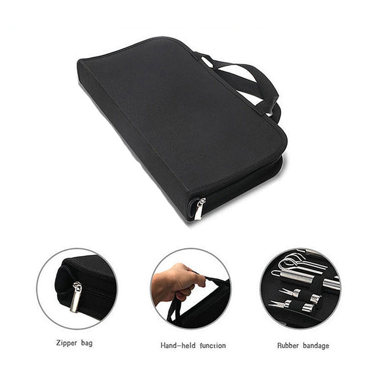 Rynx | 18 in 1 Outdoor Tableware Set Camping Barbecue Tableware Picnic Tool Set with Thermometer